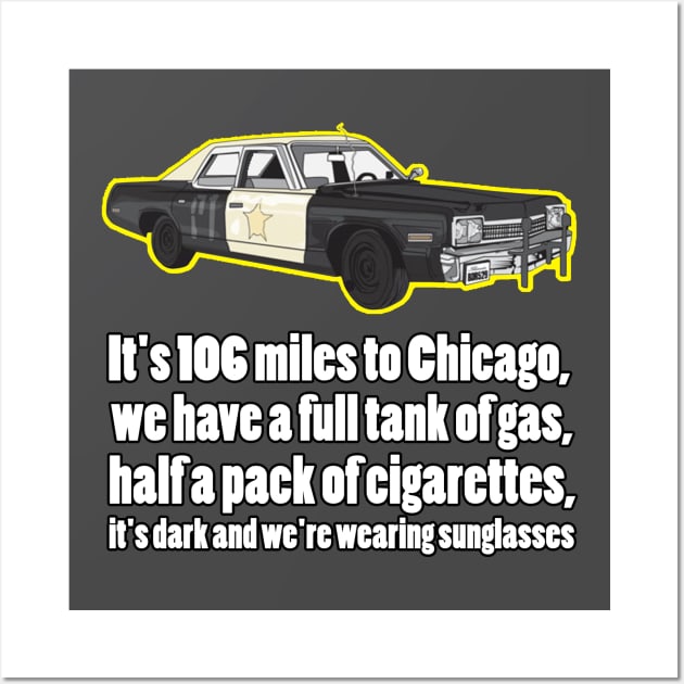 blues brothers bluesmobile movie tv Wall Art by untagged_shop